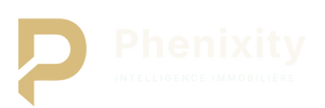 logo phenixity complet dore blanc sans fond