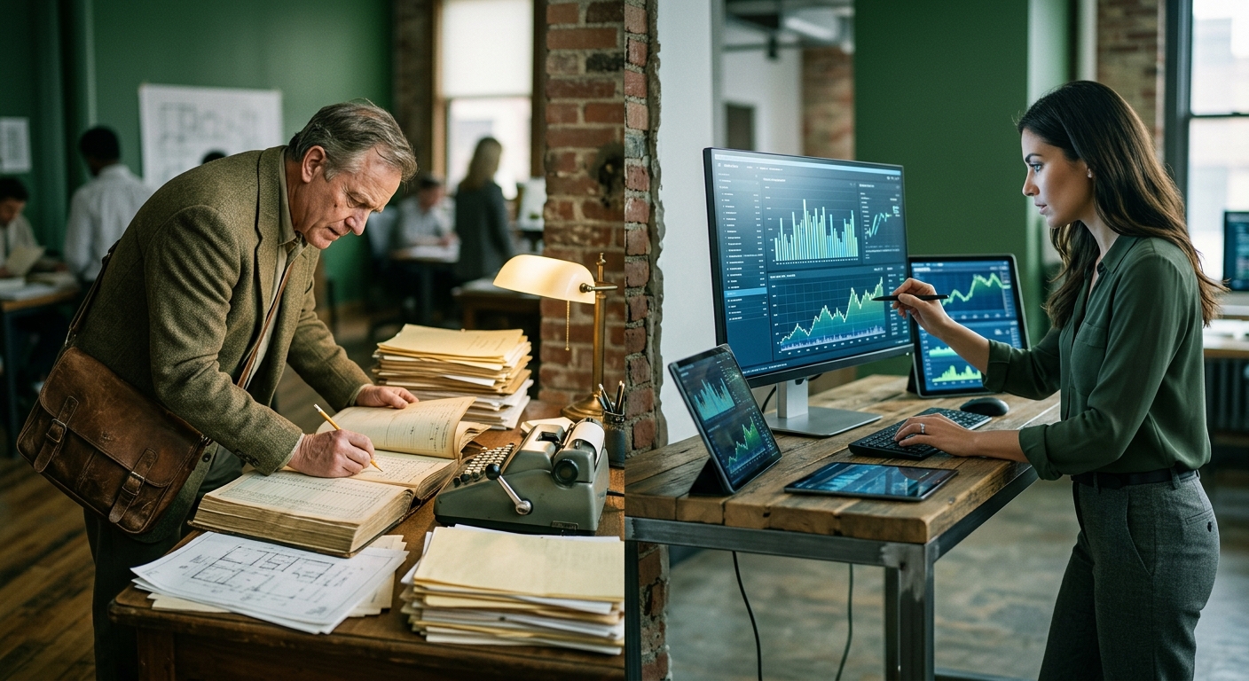 Tableau comparatif : Pilotage à l'ancienne contre contrôle en temps réel